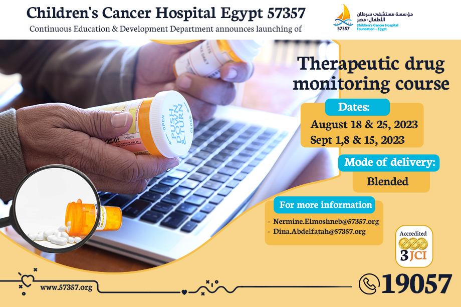 Therapeutic Drug Monitoring Course – Children Cancer Hospital